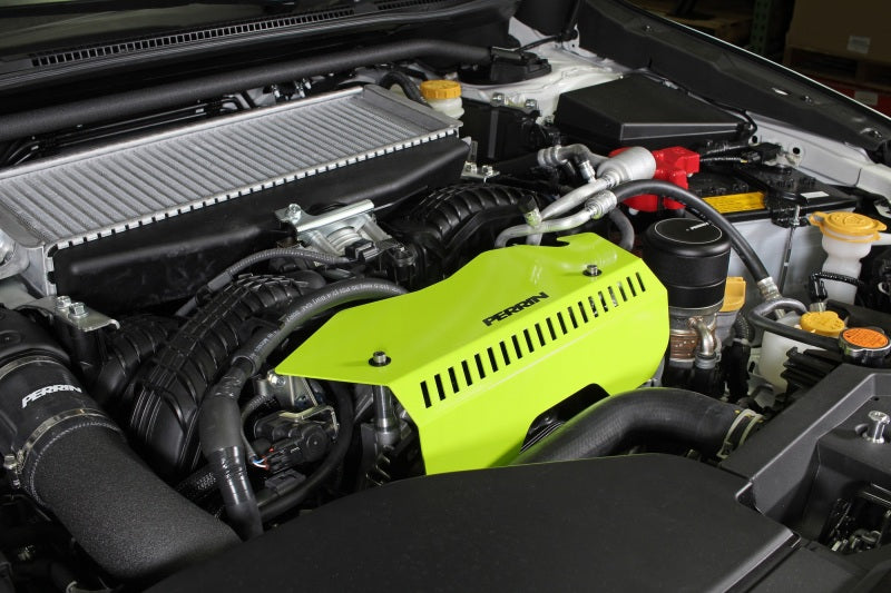 PERRIN 22-25 Subaru WRX Pulley Cover - Neon Yellow (TALL - For Use w/o PERRIN AOS) Engine Covers Perrin Performance