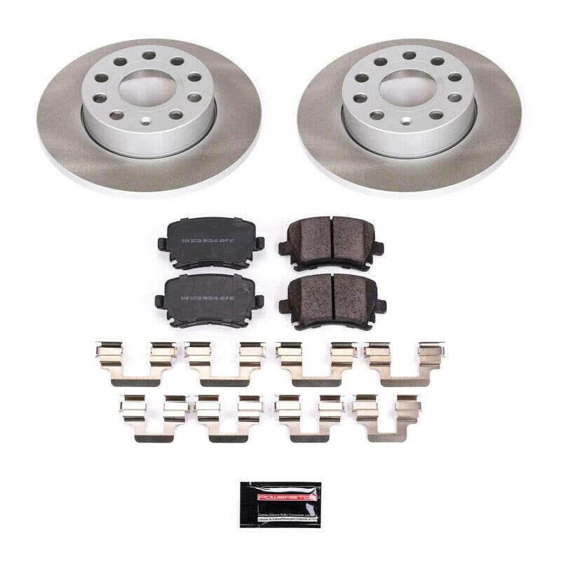 Power Stop 06-09 Volkswagen Rabbit Rear Semi-Coated Rotor Kit Brake Kits - Performance Blank PowerStop