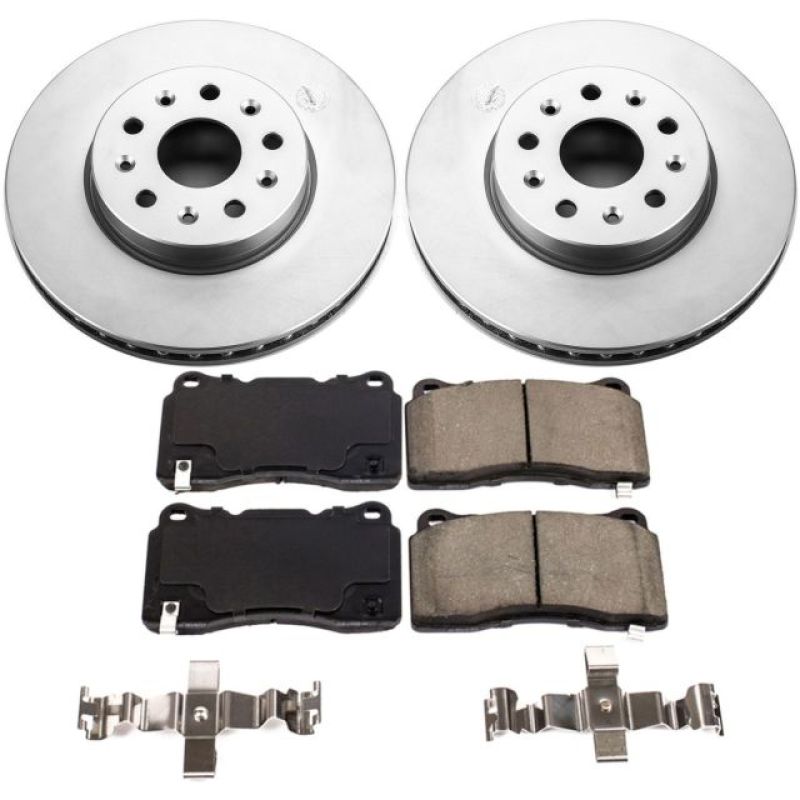 Power Stop 16-18 Cadillac CT6 Front Z17 Evolution Geomet Coated Brake Kit Brake Kits - Performance Blank PowerStop