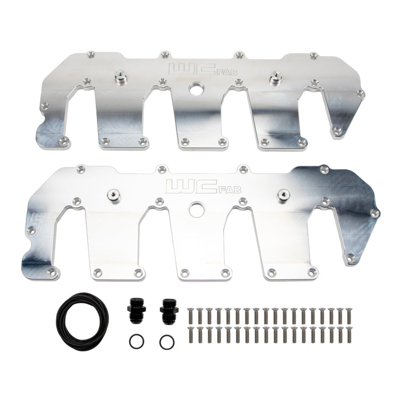 Wehrli 11-16 Chevrolet 6.6L Duramax LML Billet Upper Valve Cover Set - Raw Aluminum Valve Covers Wehrli