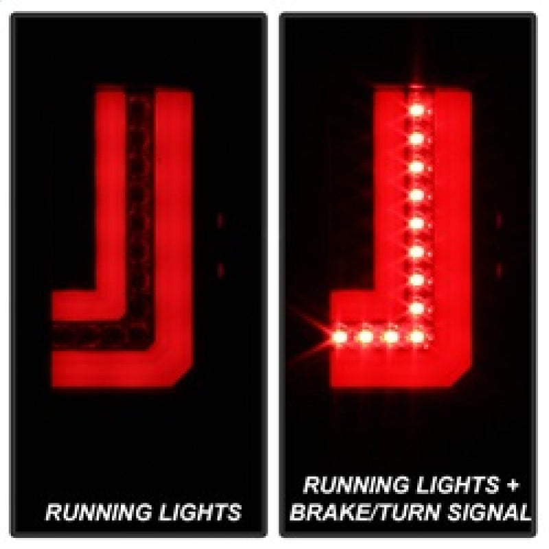 Spyder GMC Sierra 2016-2017 Light Bar LED Tail Lights - Black Smoke ALT-YD-GS16-LED-BSM Tail Lights SPYDER