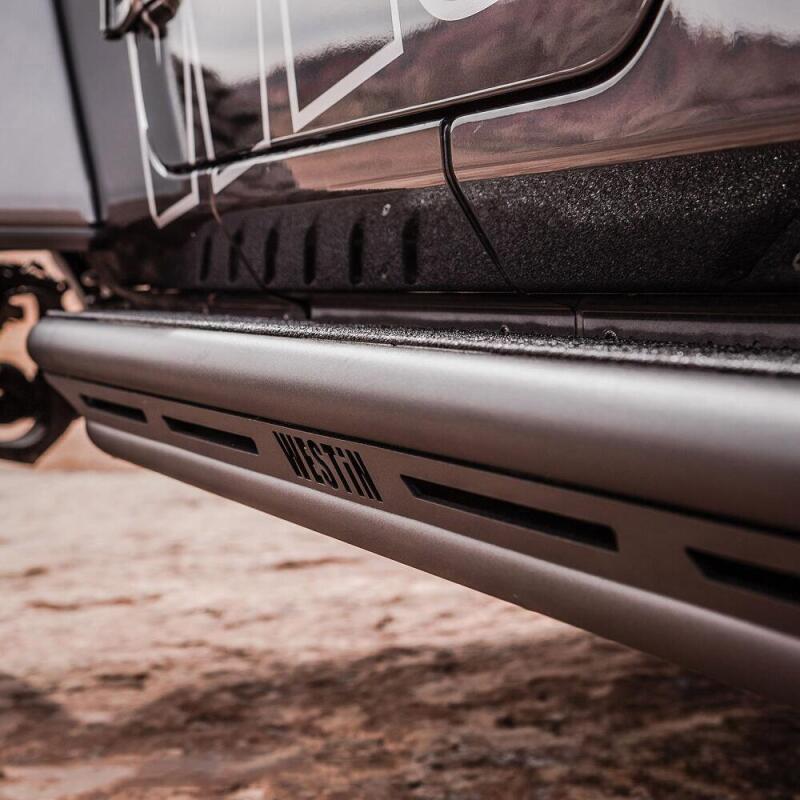 Westin/Snyper 2018+ Jeep Wrangler JL Unlimited 4DR Triple Tube Rock Rail Steps - Textured Black Body Armor & Rock Rails Westin