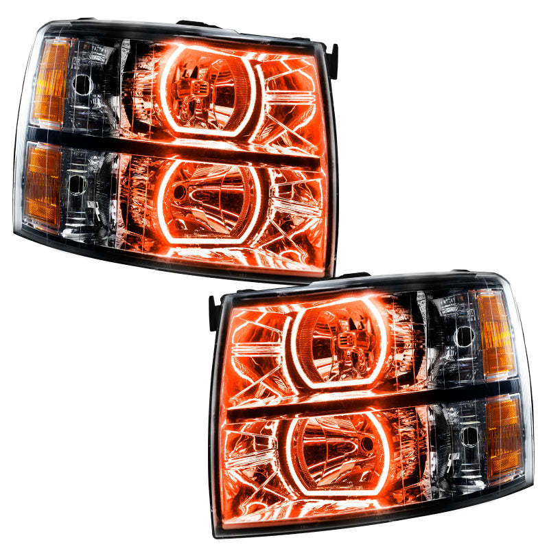 Oracle 07-13 Chevrolet Silverado SMD HL - Black - Square - ColorSHIFT w/ BC1 Controller Headlights ORACLE Lighting