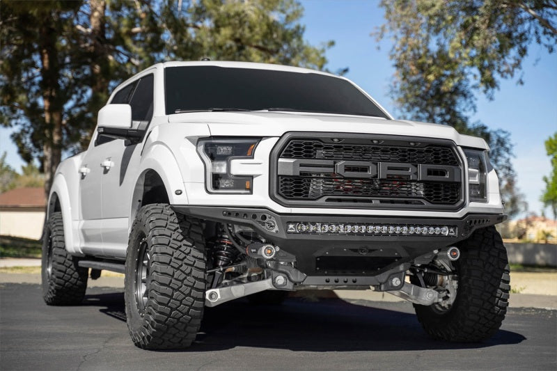 Addictive Desert Designs 17-20 Ford F-150 Raptor Rock Fighter Frame Cut Front Bumper Bumpers - Steel Addictive Desert Designs