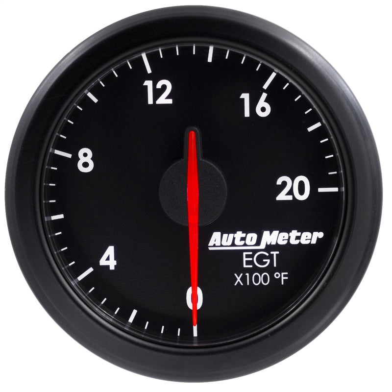 Autometer Airdrive 2-1/16in EGT Gauge 0-2000 Degrees F - Black Gauges AutoMeter