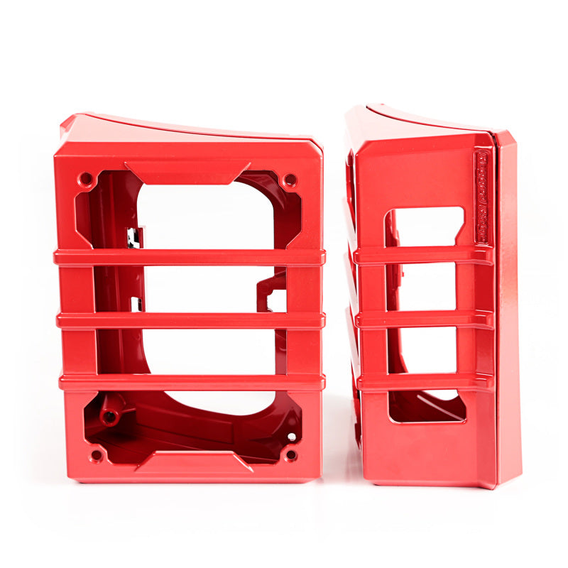 Rugged Ridge 07-18 Jeep Wrangler JK Red Elite Tail Light Guards Light Covers and Guards Rugged Ridge