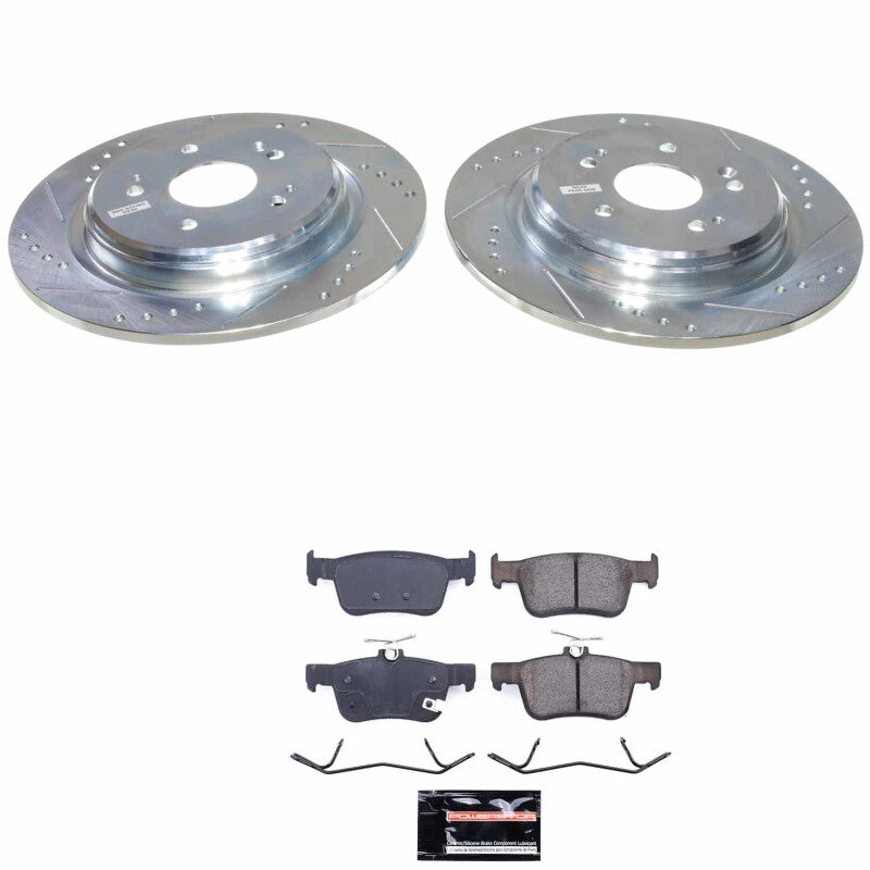 Power Stop 19-24 Acura RDX Rear Z23 Evolution Brake Kit Brake Kits - Performance D&S PowerStop