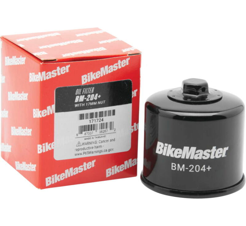 BikeMaster BM-204+ Oil Black Filter - Black Oil Filters BikeMaster