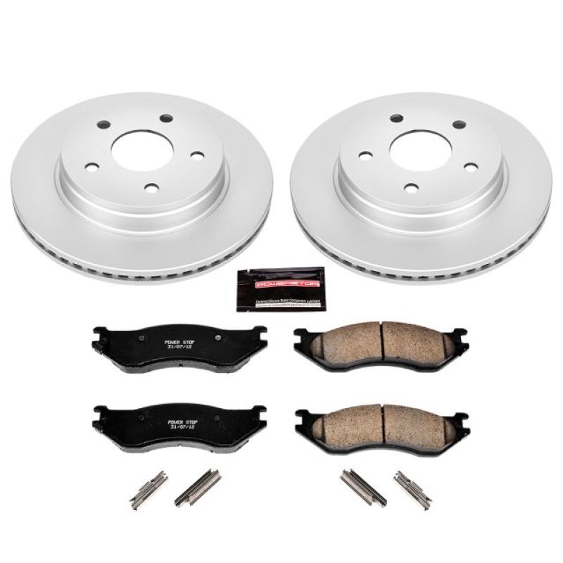 Power Stop 04-06 Dodge Durango Front Z17 Evolution Geomet Coated Brake Kit Brake Kits - Performance Blank PowerStop