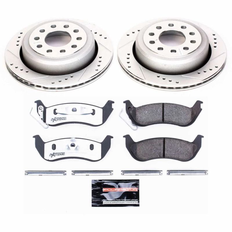 Power Stop 03-11 Lincoln Town Car Rear Z26 Street Warrior Brake Kit Brake Kits - Performance D&S PowerStop