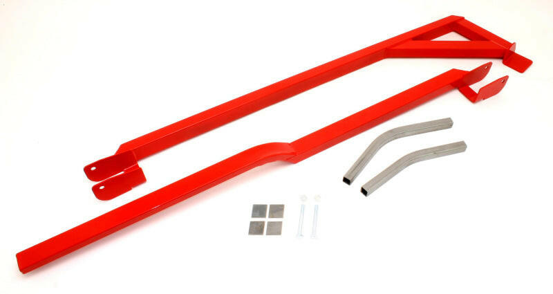 BMR 82-82 3rd Gen F-Body Weld-On Boxed Subframe Connectors (Outside Frame Exhaust) - Red Chassis Bracing BMR Suspension