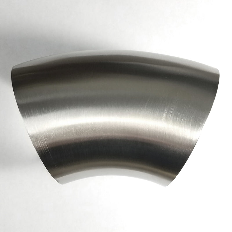 Stainless Bros 2.0in Diameter 1.5D / 3in CLR 45 Degree Bend No Leg Mandrel Bend Steel Tubing Stainless Bros
