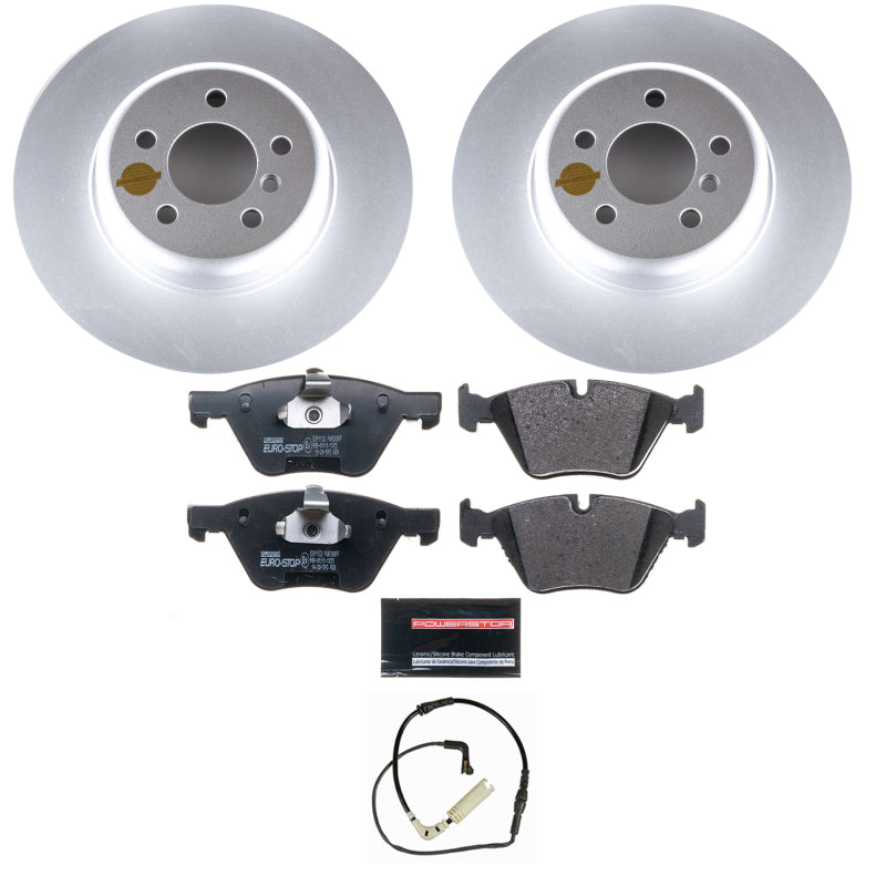 Power Stop 11-15 BMW 740i Rear Euro-Stop Brake Kit Brake Kits - OE PowerStop