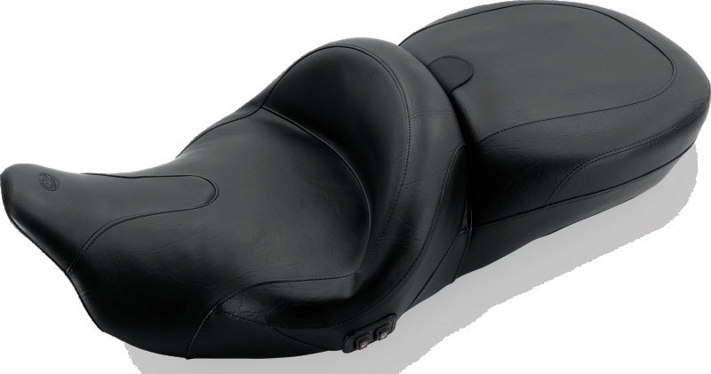 Mustang 08-21 Harley Electra Glide,Rd Glide,Rd King,Str Glide Touring Summit 1PC Seat - Black One-Piece Motorcycle Seats Mustang Motorcycle