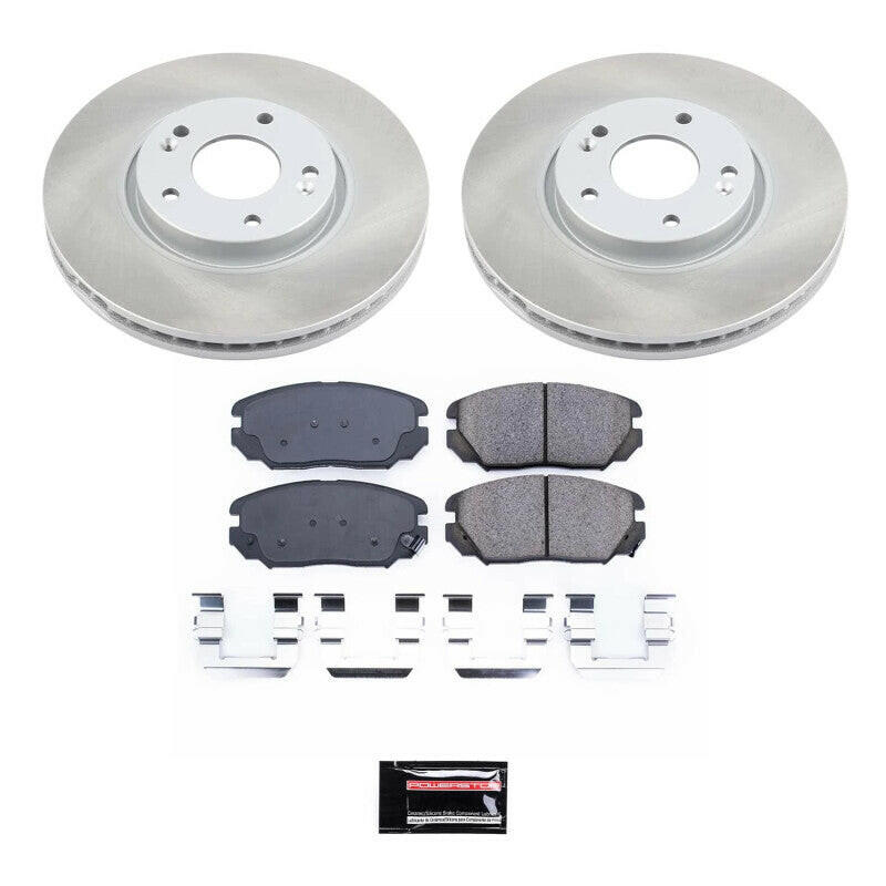 Power Stop 06-10 Hyundai Sonata Front Semi-Coated Rotor Kit Brake Kits - Performance Blank PowerStop