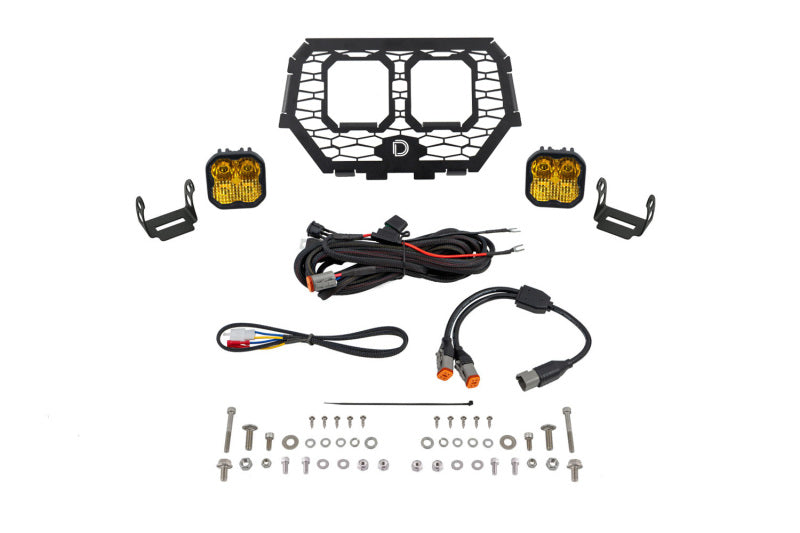 Diode Dynamics 14-18 Polaris RZR XP Stage Series LED Grille Kit - Pro Yellow Combo Grilles Diode Dynamics