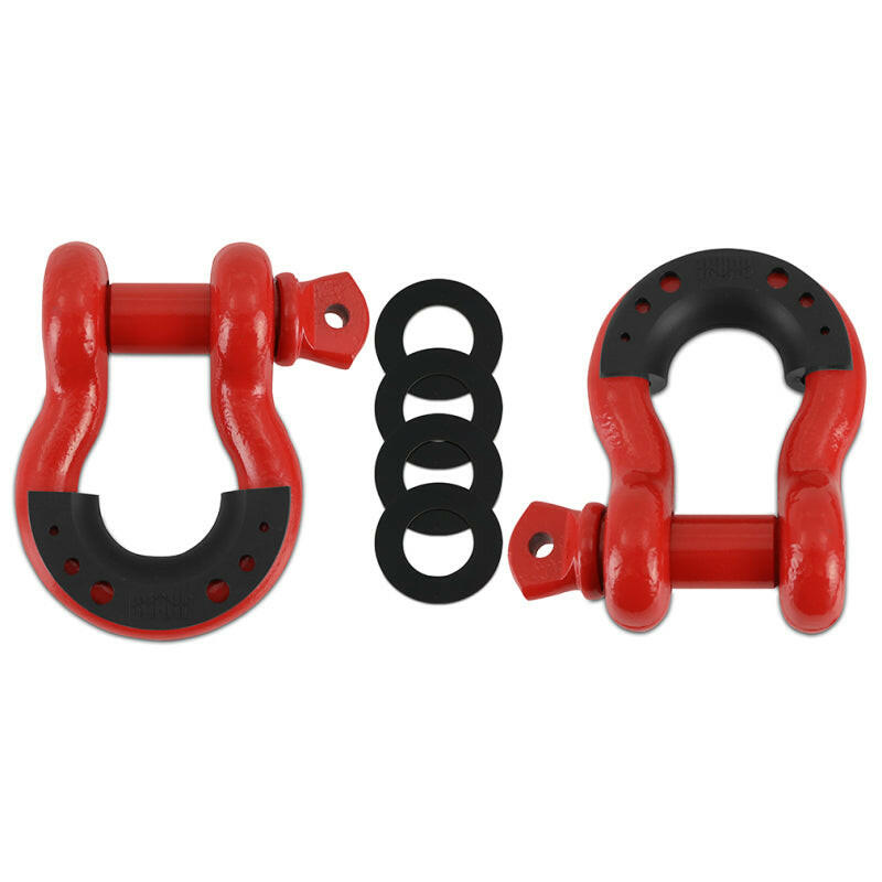 Borne Off-Road Borne D-Ring Shackle Set Red Tow Hooks Borne Off-Road