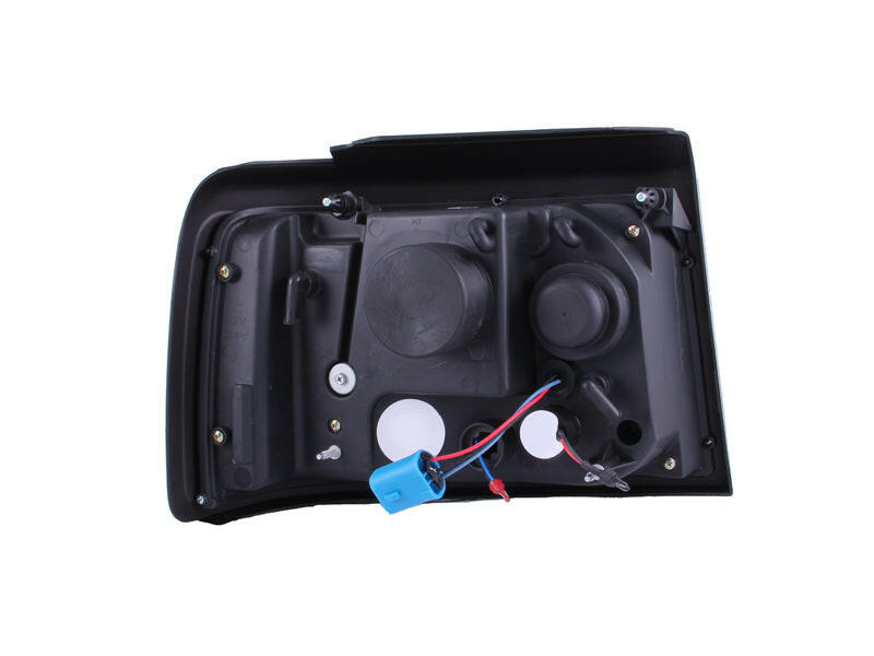 ANZO 1992-1996 Ford F-150 Projector Headlights w/ Halo Black w/ Side Markers and Parking Lights Headlights ANZO