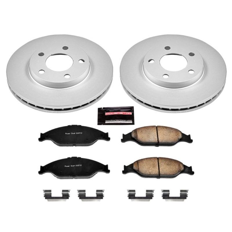 Power Stop 99-04 Ford Mustang Front Z17 Evolution Geomet Coated Brake Kit Brake Kits - Performance Blank PowerStop