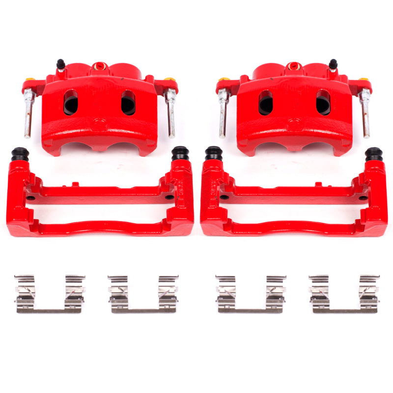 Power Stop 08-16 Cadillac Escalade Front Red Calipers w/Brackets - Pair Brake Calipers - Perf PowerStop