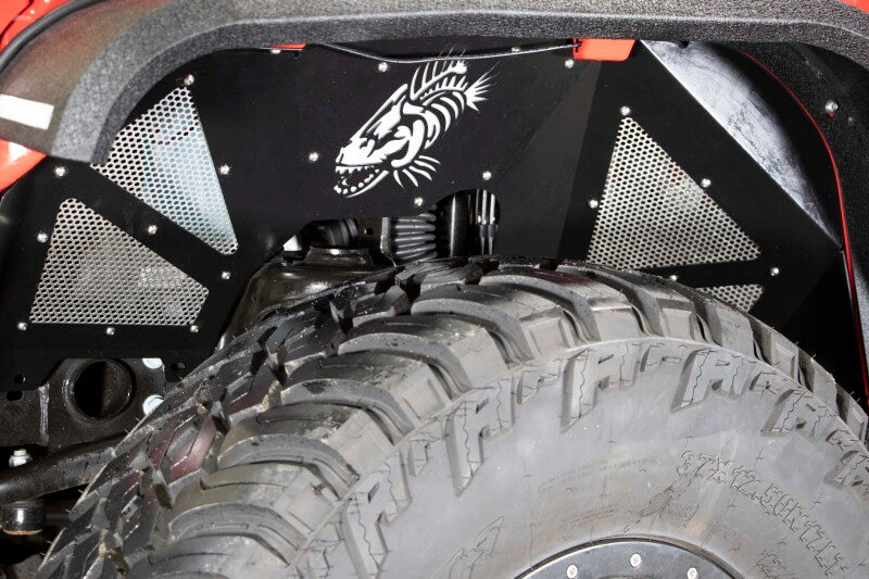 Fishbone Offroad 2018+ Jeep Wrangler JL Front Pair Aluminum - Black Powdercoat Inner Fenders Fenders Fishbone Offroad