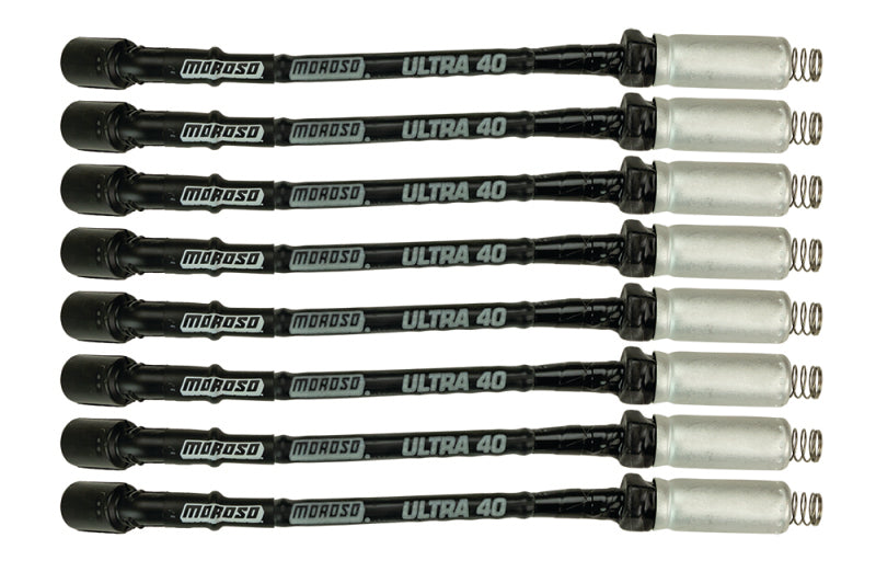 Moroso GM LS Ignition Wire Set - Ultra 40 - Sleeved - Coil-On - 12in Wire - Black Spark Plug Wire Sets Moroso