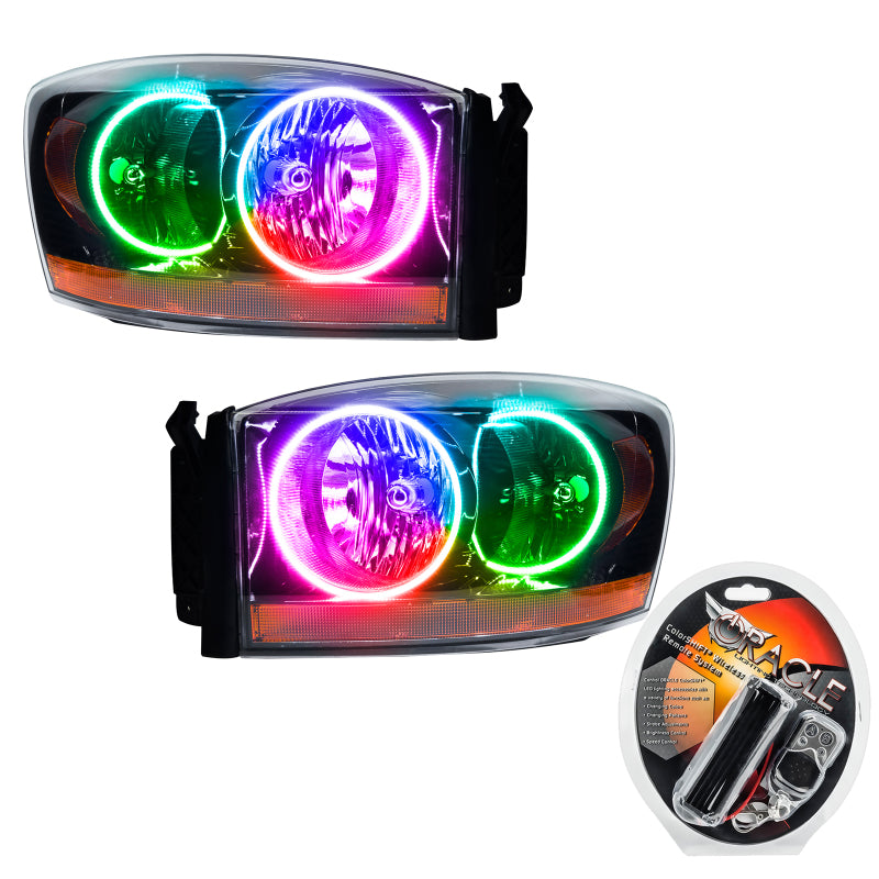Oracle 06 Dodge Ram SMD HL - Black - ColorSHIFT Headlights ORACLE Lighting
