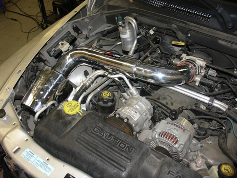 Injen 00-04 Dakota 4.7L V8 (w/o Cruise Control) Power-Flow (incl. Diamond plate heat shield) Wrinkle Cold Air Intakes Injen