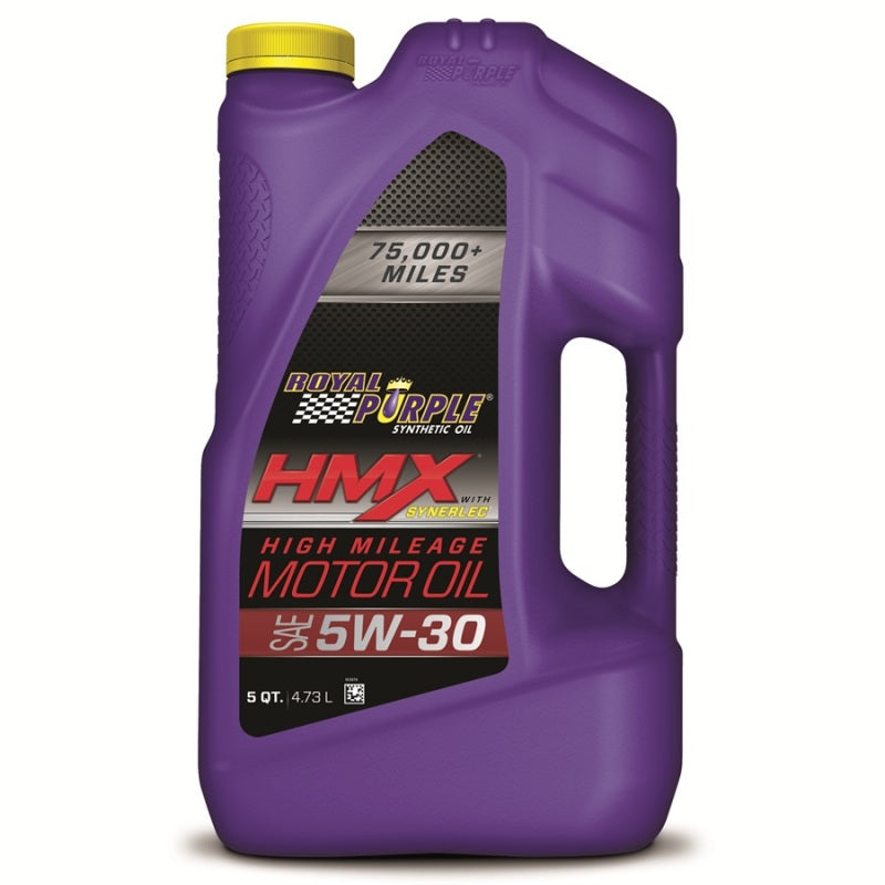 Royal Purple HMX Premium Synthetic High Mileage 5W-30 Motor Oil - 5 Quart Motor Oils Royal Purple