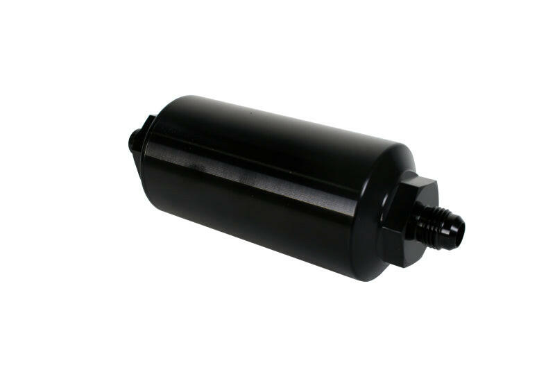 Aeromotive In-Line Filter - (AN-6 Male) 10 Micron Microglass Element Bright Dip Black Finish Fuel Filters Aeromotive