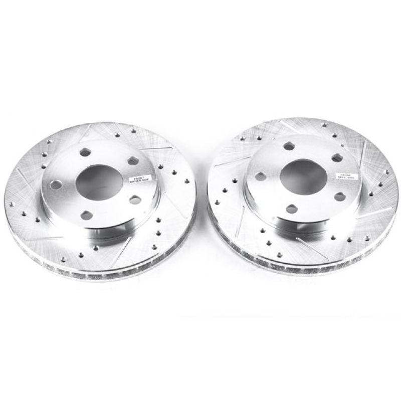 Power Stop 91-95 Toyota MR2 Front Evolution Drilled & Slotted Rotors - Pair Brake Rotors - Slot & Drilled PowerStop