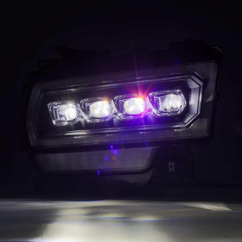 AlphaRex 19-21 Ram 2500 NOVA LED Proj Headlights Plank Style Black w/Activ Light/Seq Signal/DRL Headlights AlphaRex