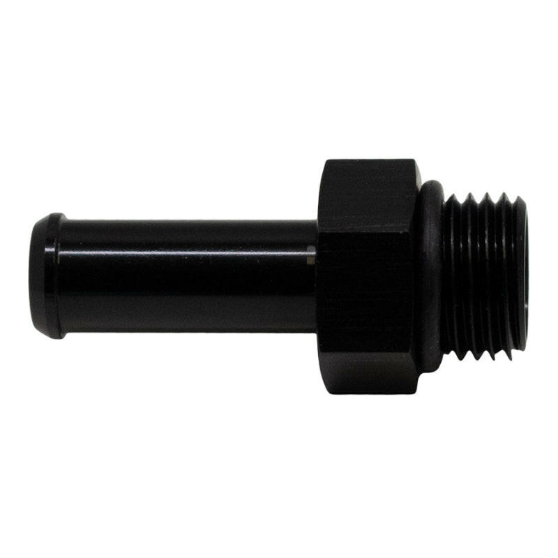 DeatschWerks 6AN ORB Male to 3/8in Male Barb Fitting (Incl O-Ring) - Anodized Matte Black Fittings DeatschWerks