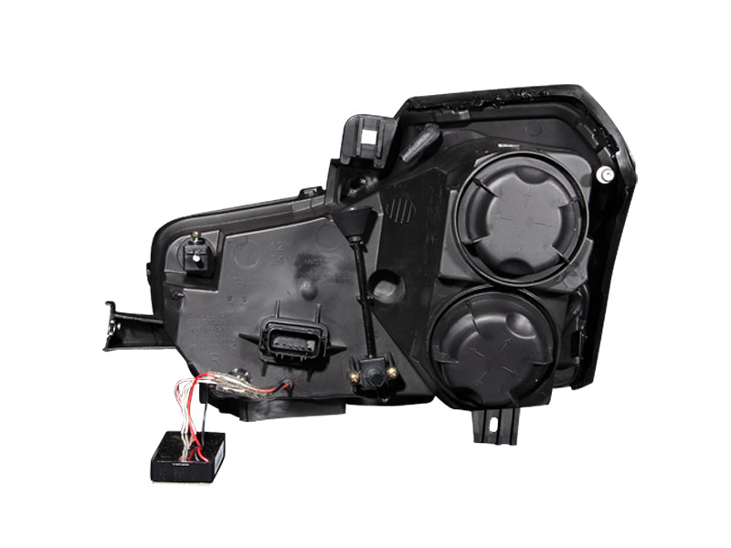 ANZO 2003-2007 Cadillac CTS Projector Headlights w/ Halo Black Headlights ANZO