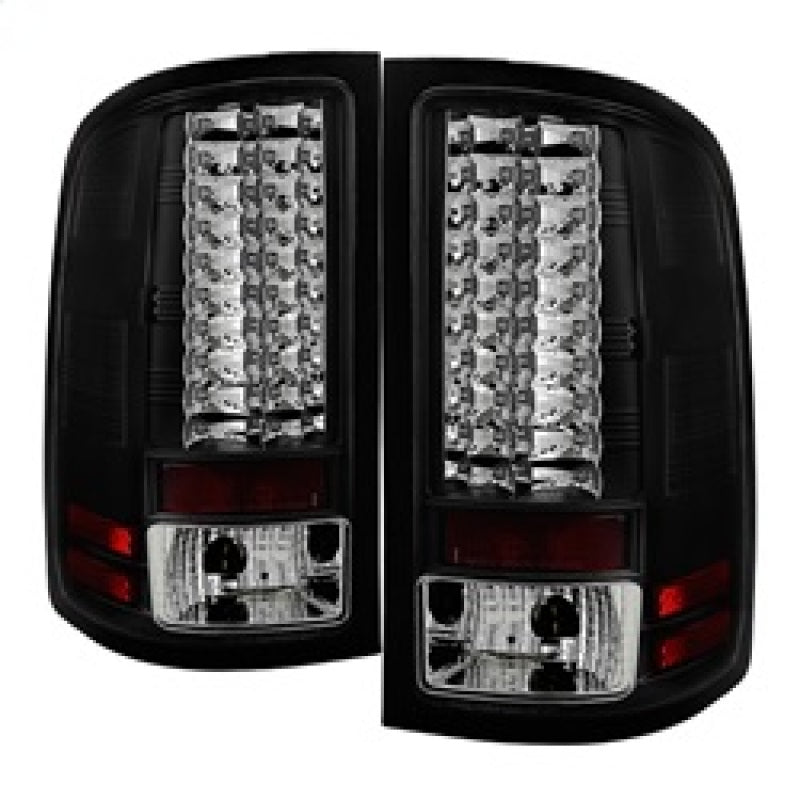 Spyder GMC Sierra 07-13 (Not fit 3500 Dually 4 Rear Wheels)LED Tail Lights Black ALT-YD-GS07-LED-BK Tail Lights SPYDER