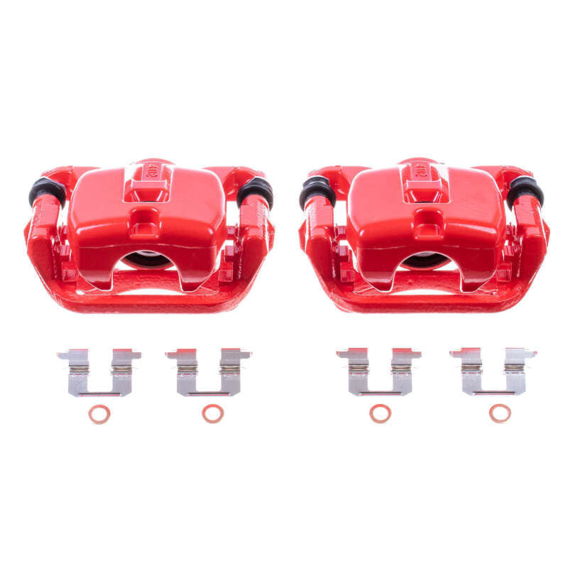 Power Stop 08-09 Toyota Highlander Rear Red Calipers w/Brackets - Pair Brake Calipers - Perf PowerStop