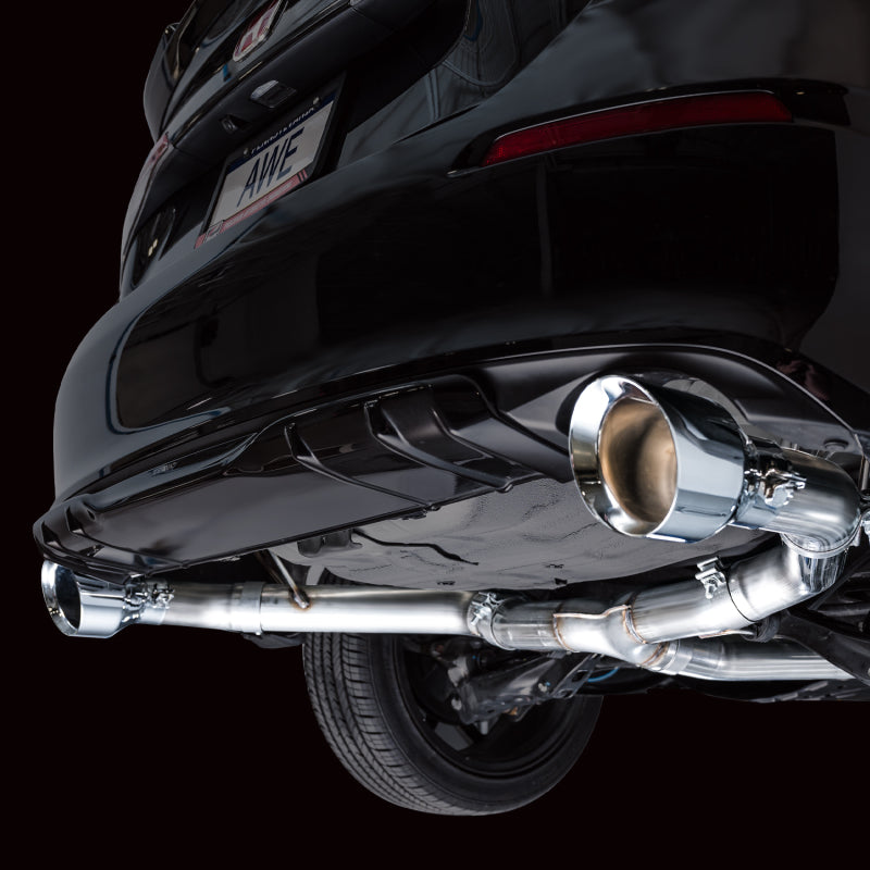 AWE Tuning 22+ Honda Civic Si/Acura Integra Track Edition Catback Exhaust - Dual Chrome Silver Tips Catback AWE Tuning