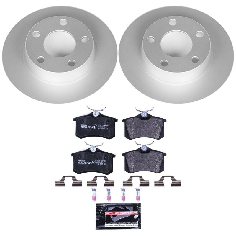 Power Stop 98-04 Audi A6 Quattro Rear Euro-Stop Brake Kit Brake Kits - OE PowerStop