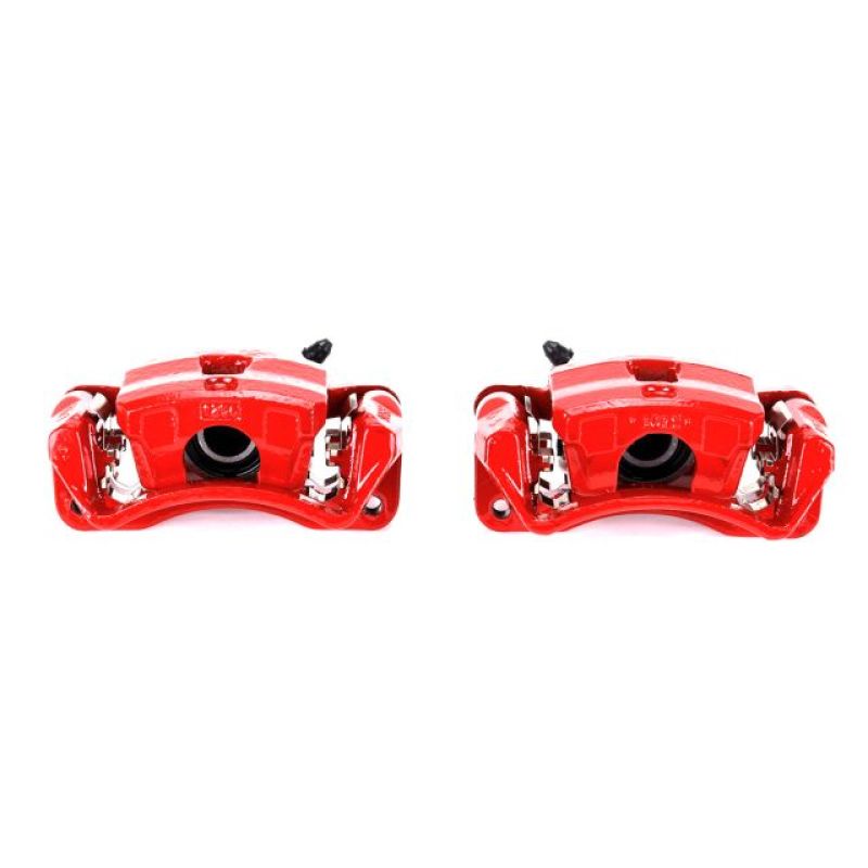 Power Stop 06-12 Mitsubishi Eclipse Rear Red Calipers w/Brackets - Pair Brake Calipers - Perf PowerStop