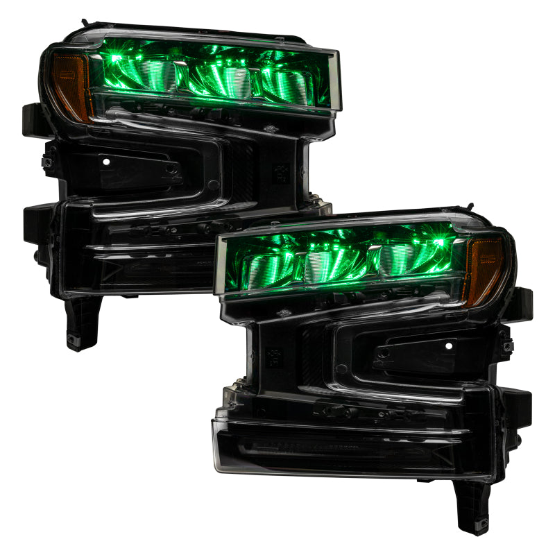 Oracle 19-21 Silverado/Sierra 1500 RGB Demon Eye Headlight Kit - w/o Controller Headlights ORACLE Lighting