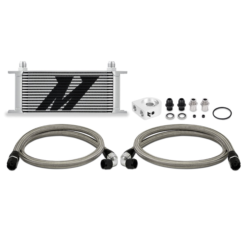 Mishimoto Universal Oil Cooler Kit 16-Row Silver Oil Coolers Mishimoto