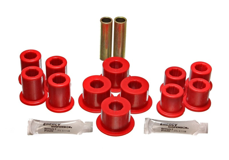Energy Suspension 89-94 Toyota Pick Up 2WD (Exc T-100/Tundra) Red Rear Leaf Spring Bushing Set Bushing Kits Energy Suspension