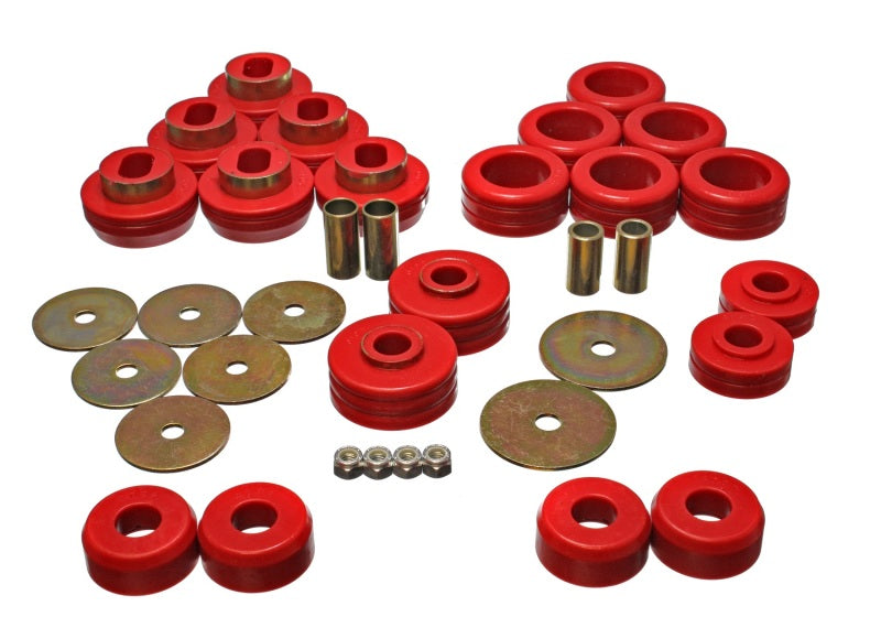 Energy Suspension 92-97 GM Denali XL/Blazer/Yukon XL 4WD Red Body Mount Set Bushing Kits Energy Suspension