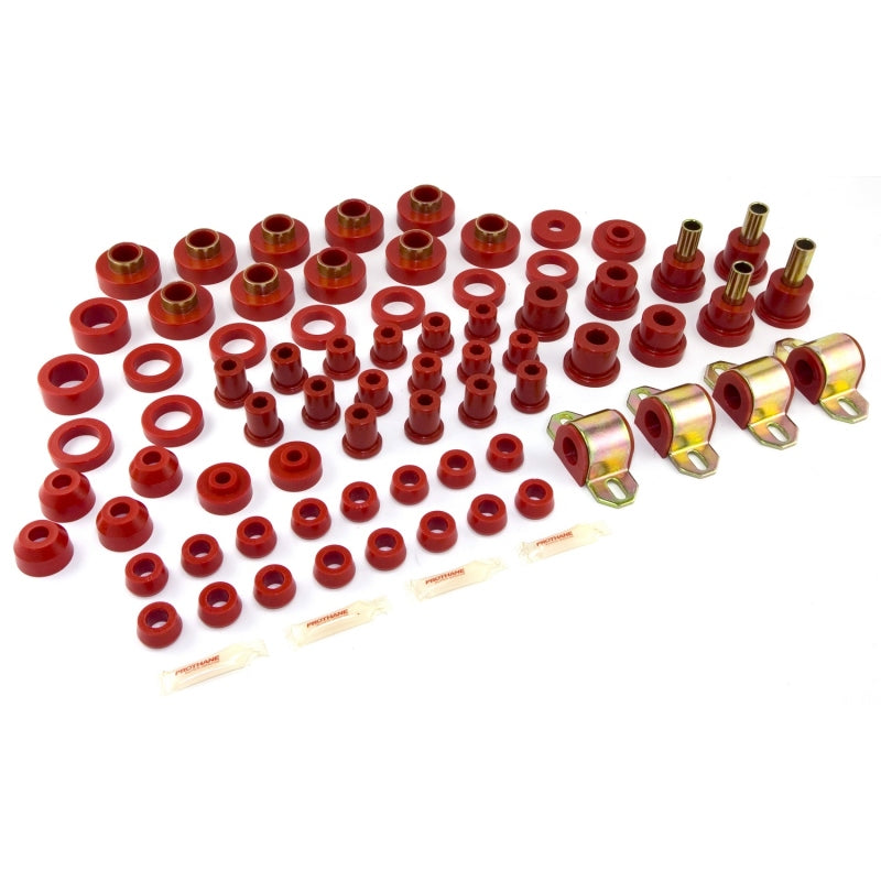 Rugged Ridge Polyurethane Bushing Kit Red 80-86 CJ Bushing Kits Rugged Ridge