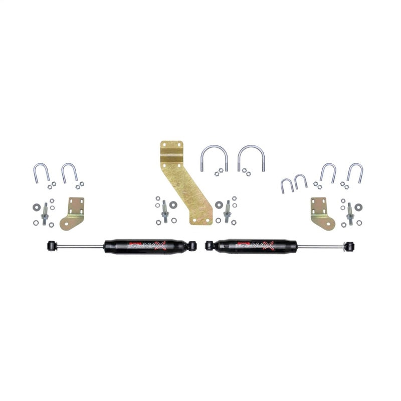 Skyjacker 66-77 Ford Bronco 4WD Black MAX Dual Stabilizer Kit w/ Black Cylinders Steering Dampers Skyjacker