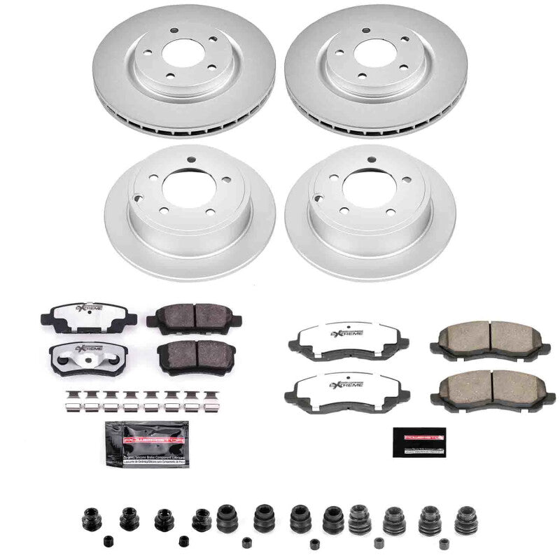 Power Stop 11-14 Chrysler 200 Front and Rear Z26 Coated Brake Kit Brake Kits - Performance D&S PowerStop