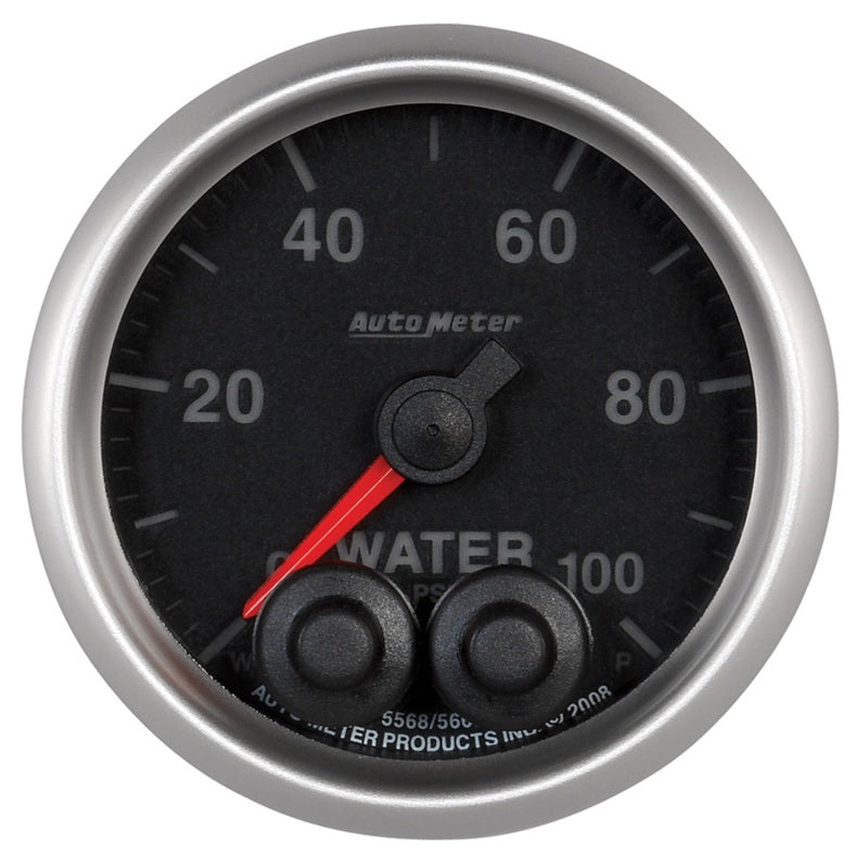 AutoMeter Gauge Water Press 2-1/16in. 100PSI Stepper Motor W/Peak & Warn Elite Gauges AutoMeter