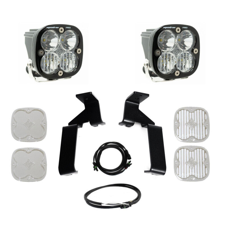 Baja Designs 21-25 Ford Raptor (Base/37/R) Squadron Pro A-Pillar Kit Light Mounts Baja Designs