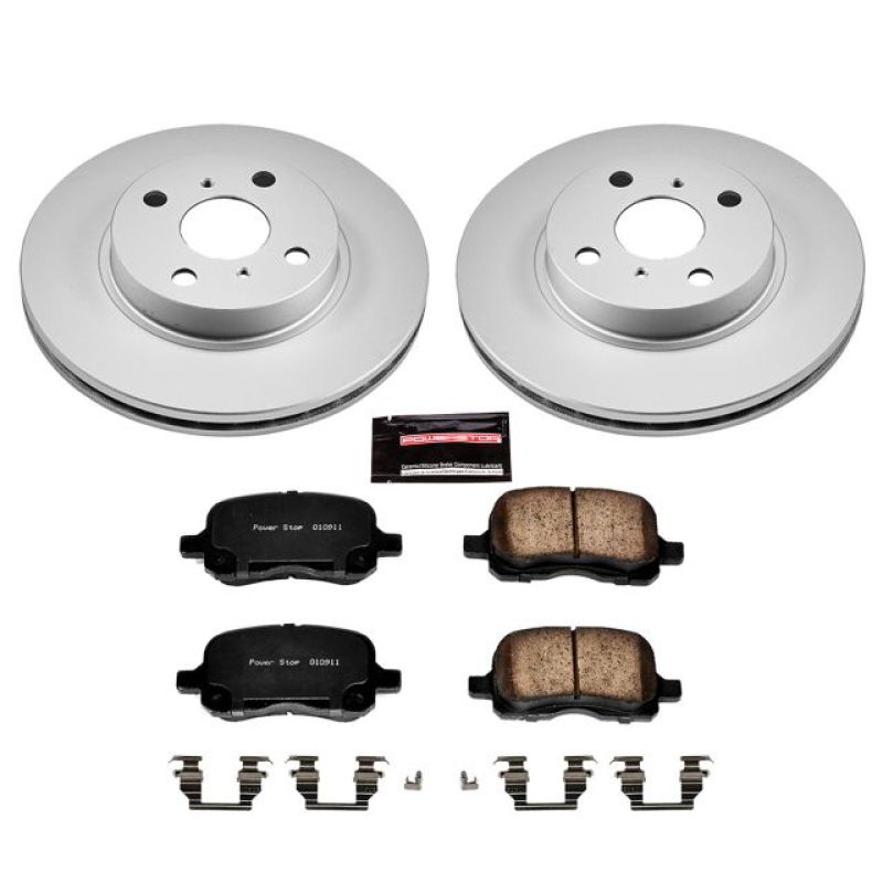 Power Stop 98-02 Chevrolet Prizm Front Z17 Evolution Geomet Coated Brake Kit Brake Kits - Performance Blank PowerStop