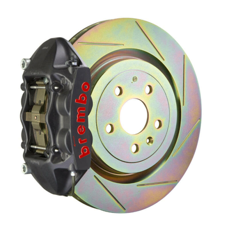 Brembo 11-18 Focus/13-18 Focus ST Fr GTS BBK 4 Pist Cast 336 x28 1pc Rotor Slotted Type1-Black HA Brake Kits - Performance Slot Brembo
